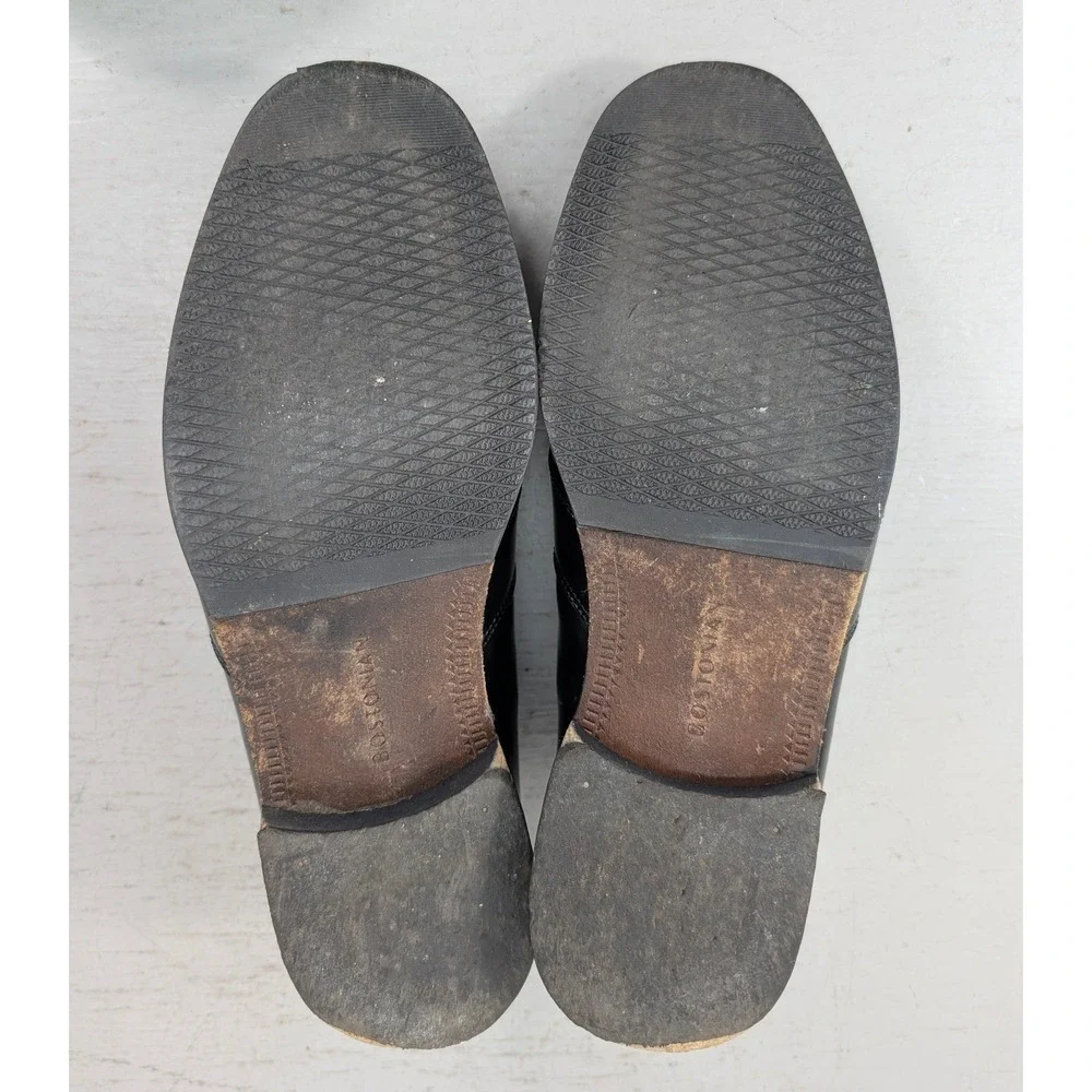 Vintage Bostonian Leather Loafers Tassel Kiltie Men's 9.5 Black Italian Slip On